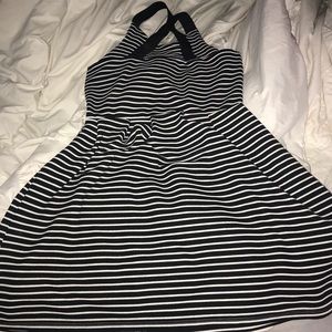 Black and White Striped Dress